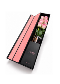Flute Box of Pink Roses