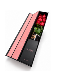 Flute Box of Red Roses