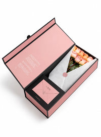 Caixa Signature de Rosas Cor-de-Pêssego