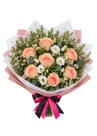 Premium Bouquet of Pink Roses