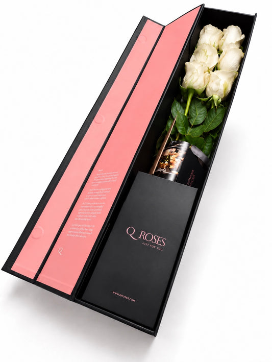 Flute Box de Rosas Brancas