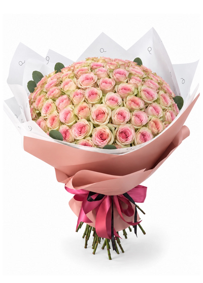 Ramo Prestige 100 - Rosas Cor-de-Rosa