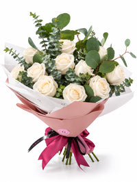 Premium-Strauß weißer Rosen