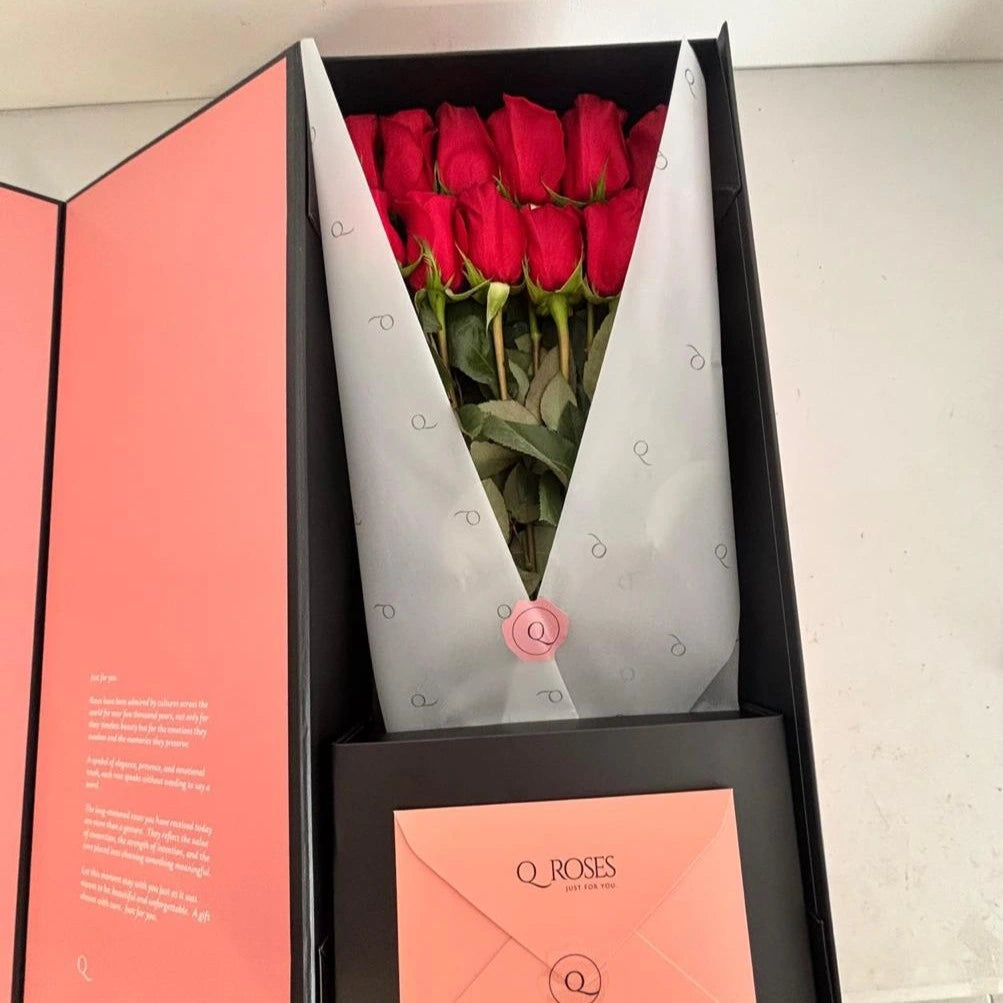 Caixa de Rosas Vermelhas QRoses