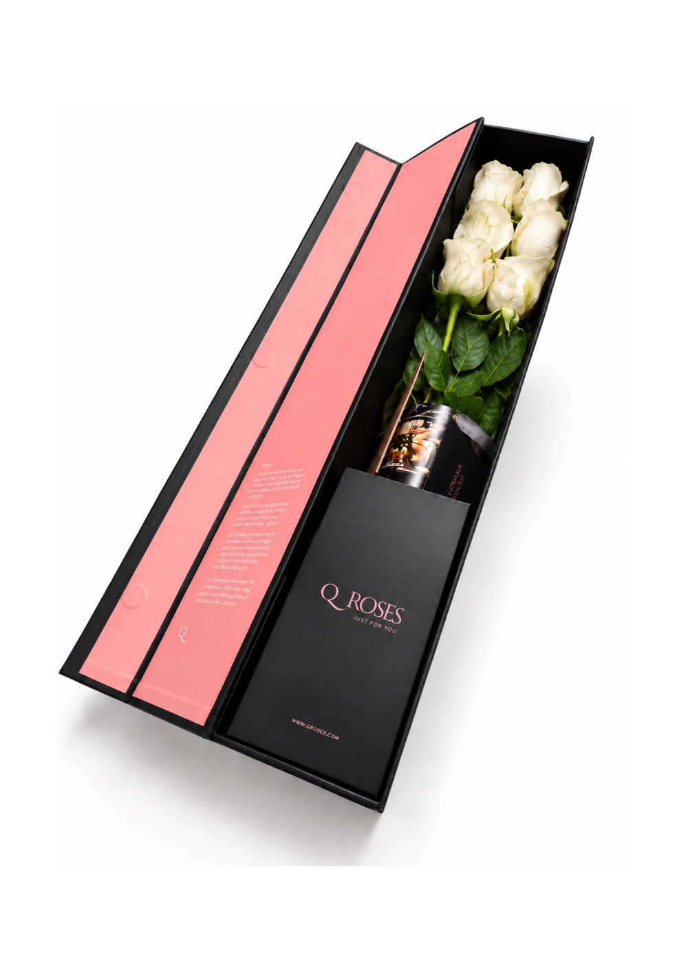 Caixas de 6 rosas Brancas