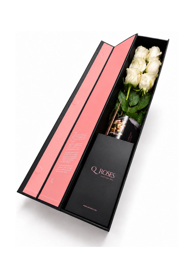 Flute Box de Rosas Brancas