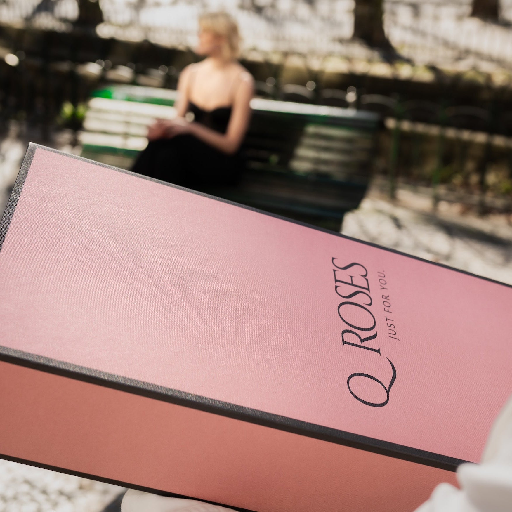 Luxury Signature Box by QRoses prepared for delivery with premium long-stem roses.