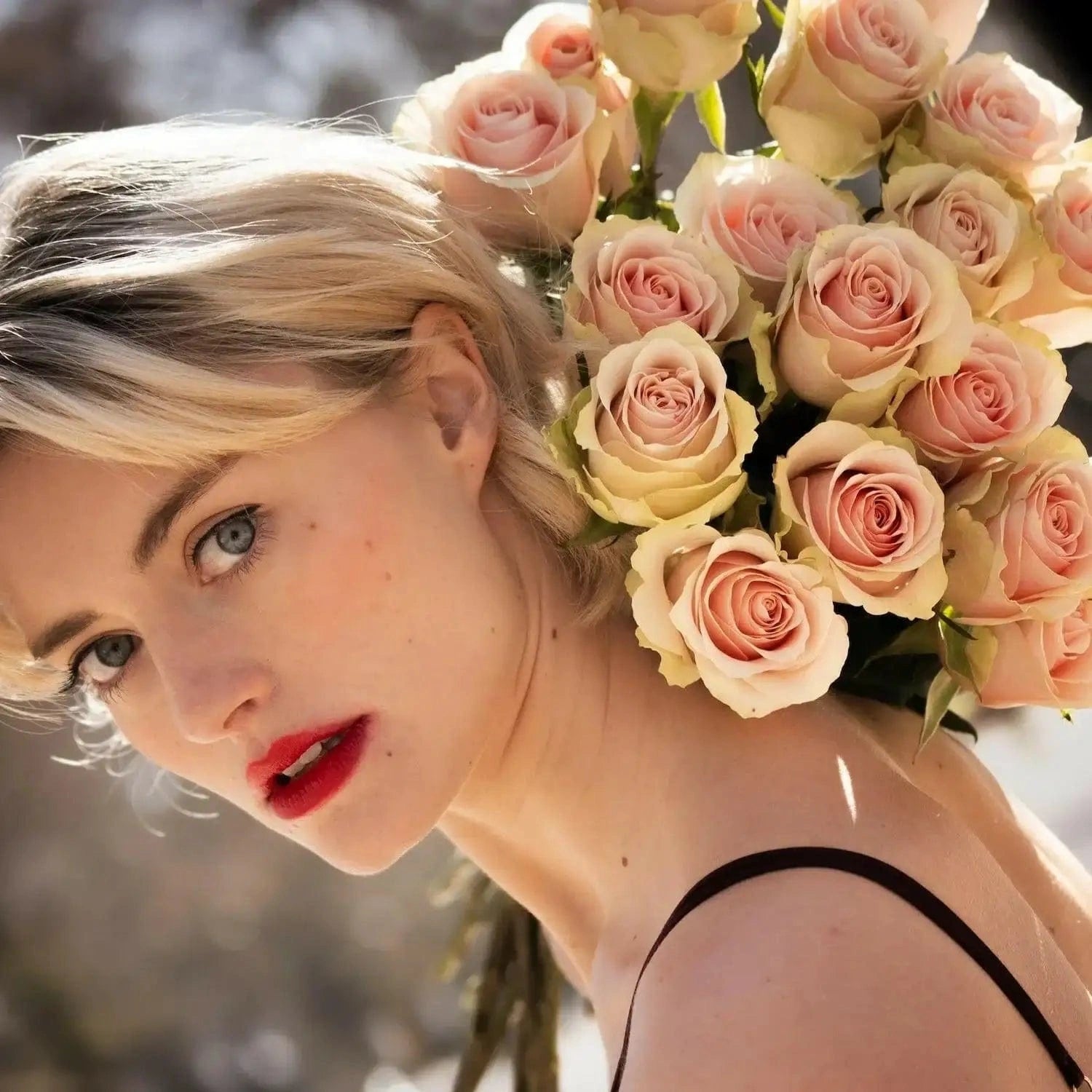 uquê de rosas cor-de-rosa em caixa de luxo | QRoses QRoses