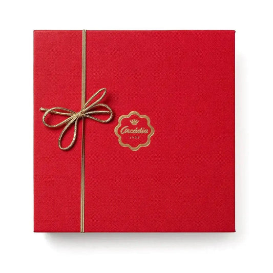 Buquê de Rosas Vermelhas e Chocolates Arcádia  - sortido premium 250g | QRoses 