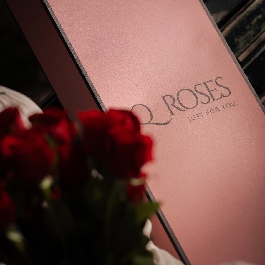 Caixa Signature QRoses com rosas premium vermelhas em Portugal