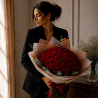 Ramo de Alta Gama de 50 Rosas Vermelhas