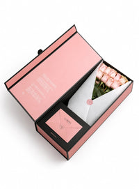 Caixa Signature de Rosas Cor-de-Rosa