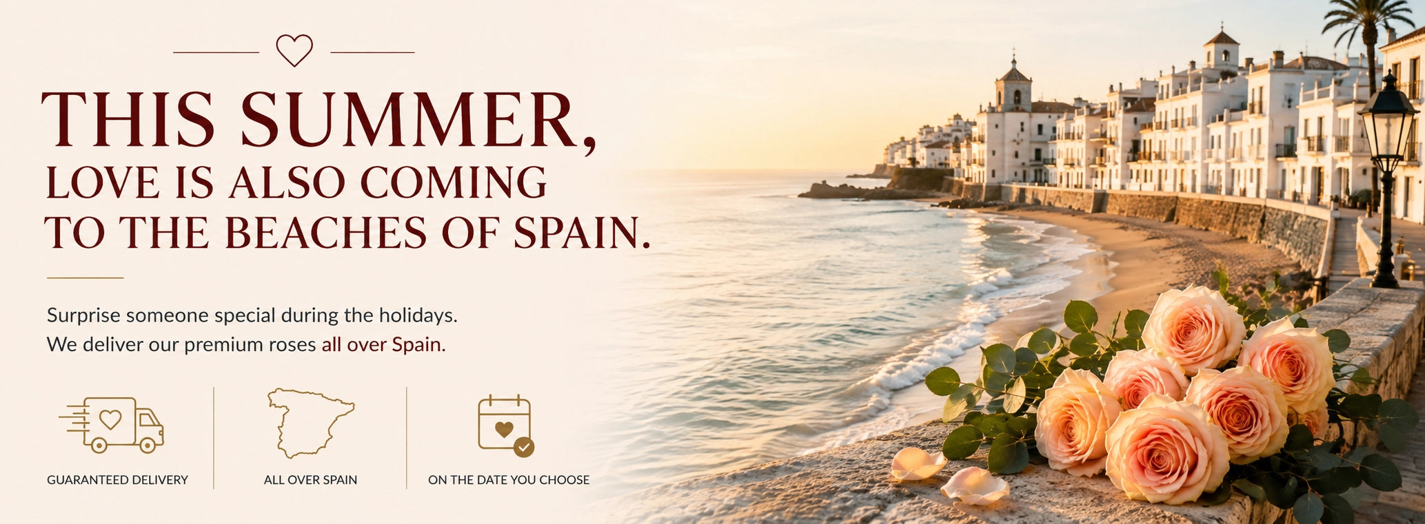 This summer, love is also coming to the beaches of Spain – premium rose delivery