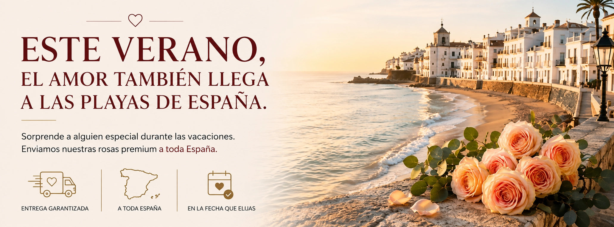 Este verano, el amor también llega a las playas de España – entrega de rosas premium