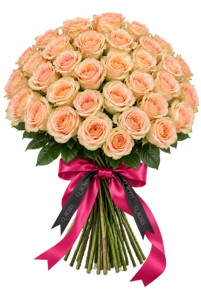 Ramo Elegance 50 — Rosas Pêssego